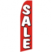 Red Sale Swooper Flags, White Sale Beach Flags